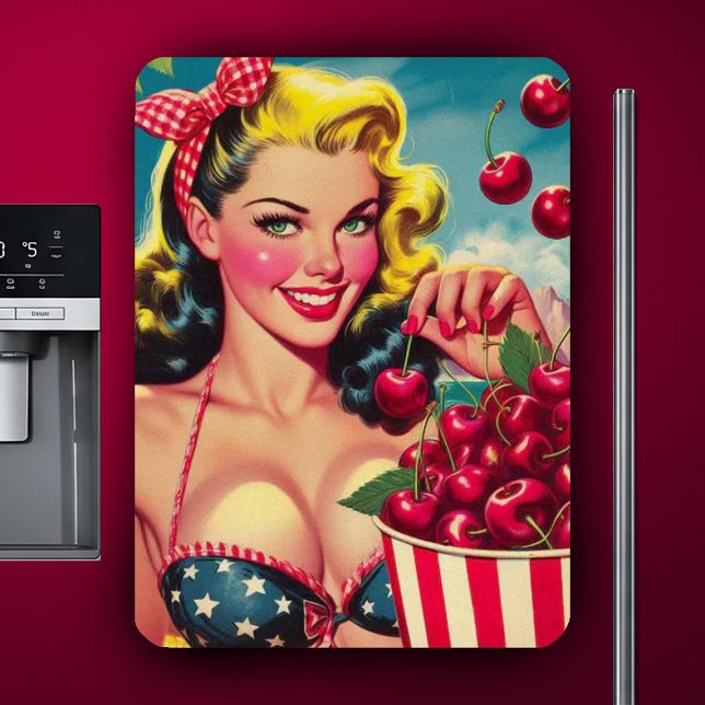 Íman Cute Cherry Pin-up (Criador carregado)