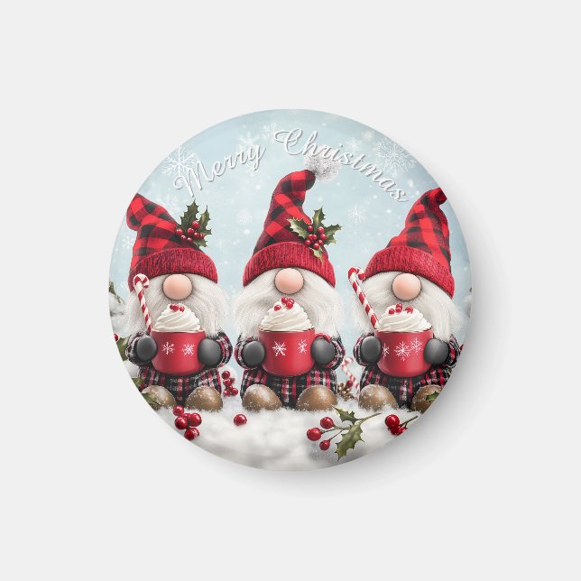 Íman Cute Christmas Gnome Magnet (Frente)