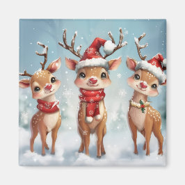 Íman Cute Christmas Reindeer Magnet