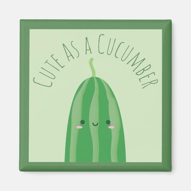 Íman Cute como pepino Engraçado Cutecumber (Frente)