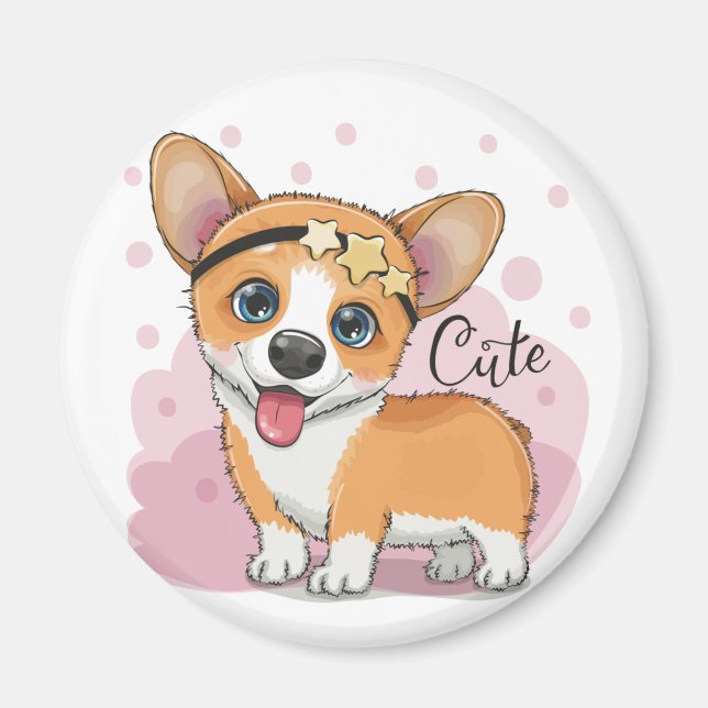 Íman Cute Corgi (Frente)