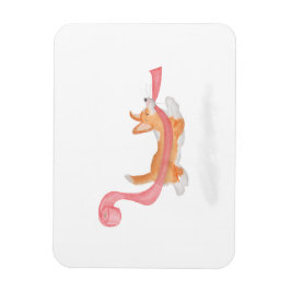 Íman Cute corgi puppy stealing toilet roll magnet