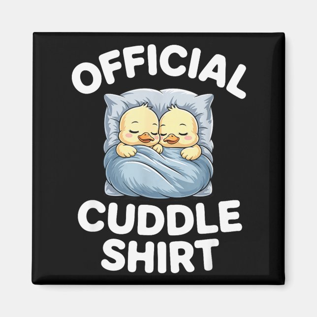 Íman Cute Duck Couple Snuggle Cuddle  (Frente)