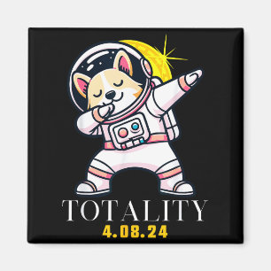 Íman Cute Eclipse Total do Sol Dabbing Shiba