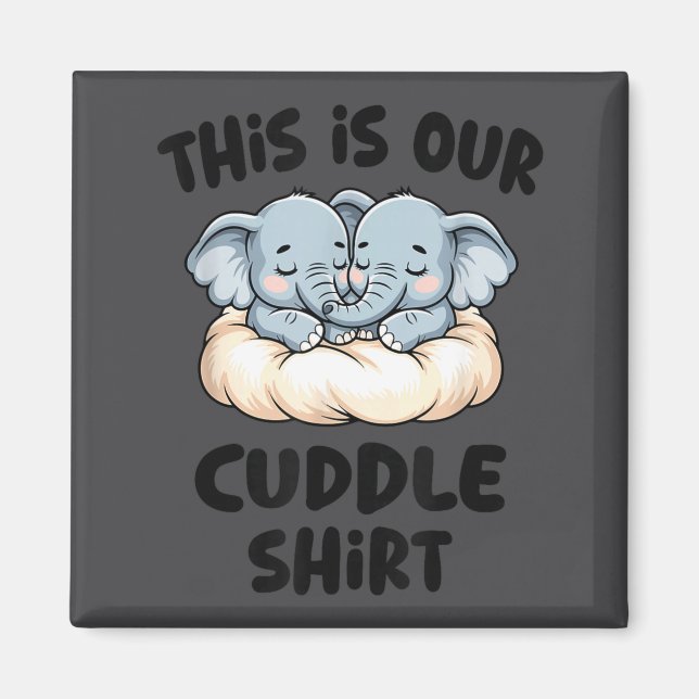 Íman Cute Elephant Couple This Is Our Cuddle  (Frente)
