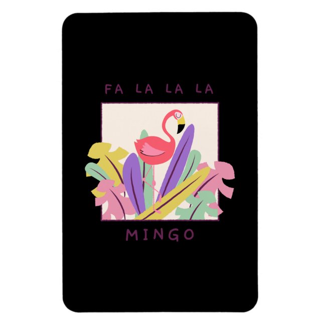 Íman Cute Fa La Mingo Christmas Falala Flamingo (Vertical)