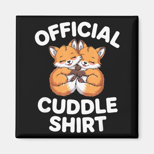 Íman Cute Fox Snuggle Couple This Is My Cuddle  (Frente)