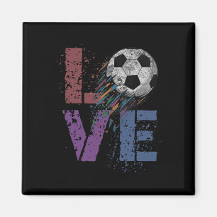 Íman Cute Futebol Amor Dia de São Valentão Dia de Jogo
