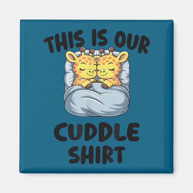 Íman Cute Giraffe Couple This Is Our Cuddle  (Frente)