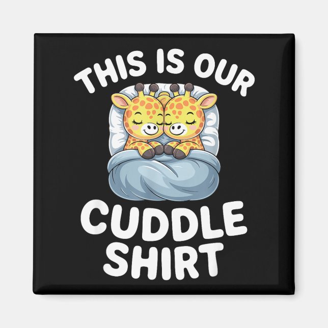 Íman Cute Giraffe Couple This Is Our Cuddle  (Frente)