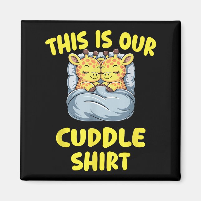 Íman Cute Giraffe Couple This Is Our Cuddle  (Frente)