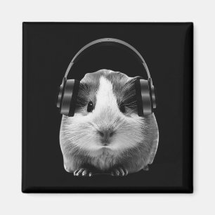 Íman Cute Guiné Pig Ouvindo Dubstep
