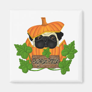 Íman Cute Halloween Fall Pug Pugkin Pumpkin Patch