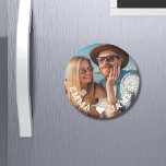 Íman Cute I Love Heart Photo Casais Personalizado Name<br><div class="desc">Cute I Love Heart Photo Casais Personalized Name Magnets apresenta sua foto favorita com o texto "I (love Heart) add name" em moderno roteiro branco. Personalize editando o texto na caixa de texto fornecida e adicionando sua própria imagem. Presentes perfeitos para casais, namorada, esposa, querida e muito mais para o...</div>