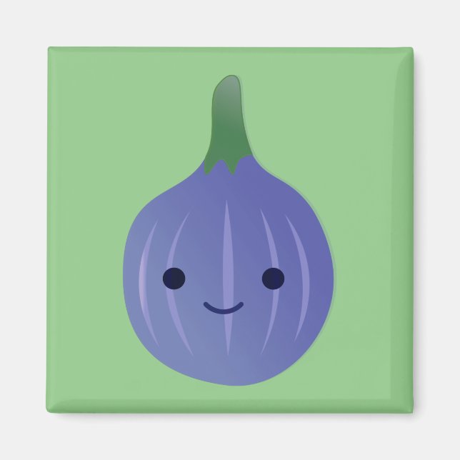 Íman Cute Kawaii Fig (Frente)