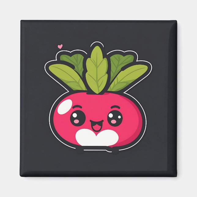 Íman Cute Kawaii - Radish (Frente)