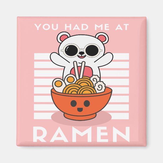 Íman Cute Kawaii Ramen (Frente)