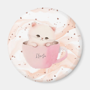 Íman Cute Kitten em um Teacup