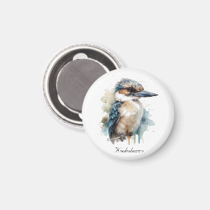 Íman Cute Kookaburra em um Galho, personalizado