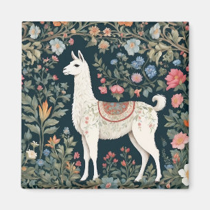 Íman Cute Llama Elegant Floral