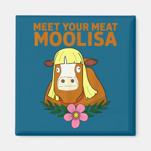 Íman Cute Meat Moolisa Piadas de Vaca Sarcástico