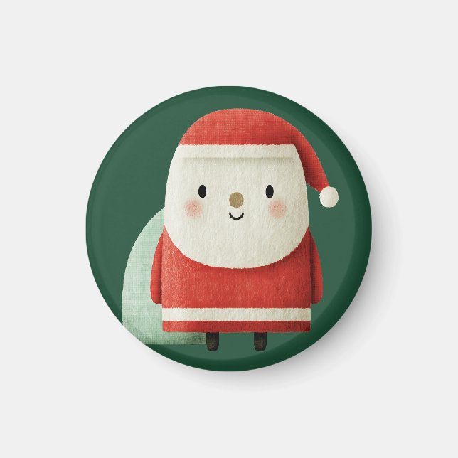 Íman Cute Minimalist Santa Claus (Frente)
