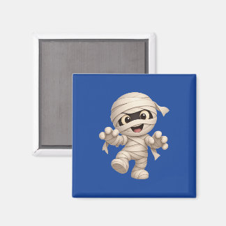 Íman Cute Mummy Halloween Cartoon Illustration