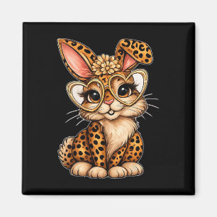 Íman Cute Páscoa Leopardo Coelho Coração Gles Vibrações