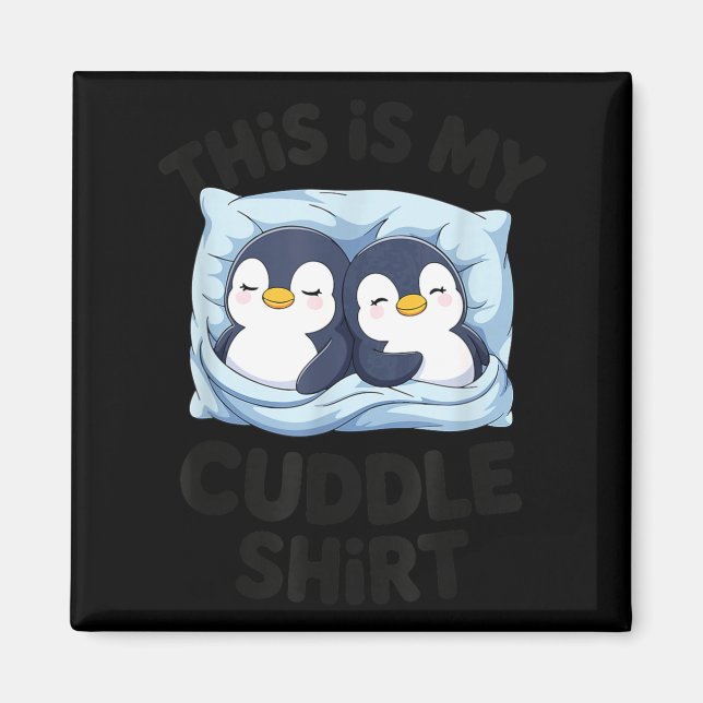 Íman Cute Penguin Cuddle Cozy Sleep Matching Couple  (Frente)
