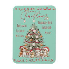 Íman Cute Pets Watercolour Family Christmas Magnet 