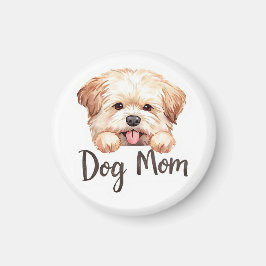 Íman Cute Puppy Dog Mom Design 