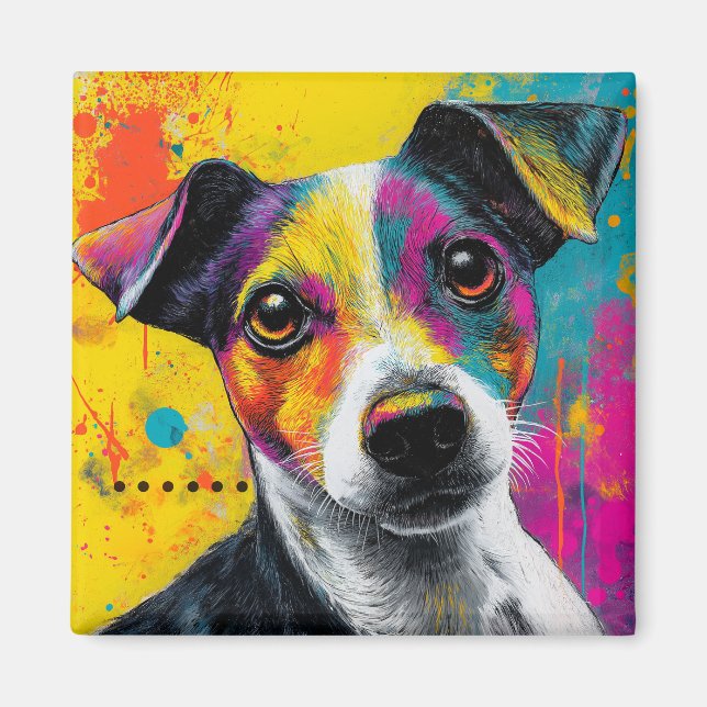 Íman Cute Puppy Funny Dog Mixed Media Animal Pet (Frente)