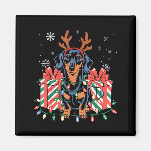 Íman Cute Reindeer Dachshund Christmas For Women Men Do (Frente)