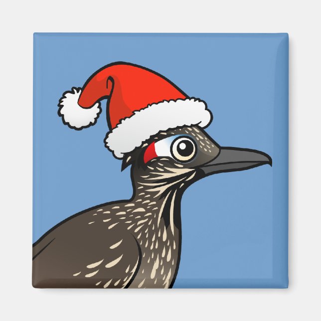 Íman Cute Roadrunner Papai Noel (Frente)