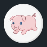 Íman Cute Running Piglet Pig<br><div class="desc">Vector illustration of an adorable running piglet.</div>