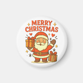 Íman  Cute Santa Claus Christmas Art –  Merry Christmas