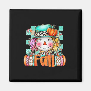 Íman Cute Scarecrow Pumpkin Dia das Bruxas de Ação de G