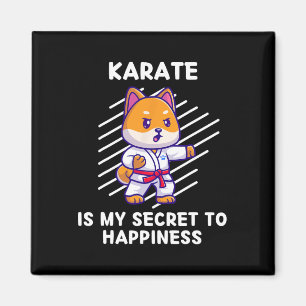 Íman Cute Shi Inu Karate É Meu Segredo Para Felicidade 