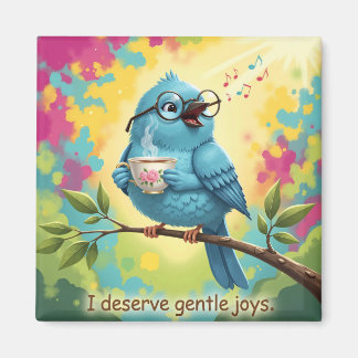 Íman Cute Singing Blue Bird Magnet