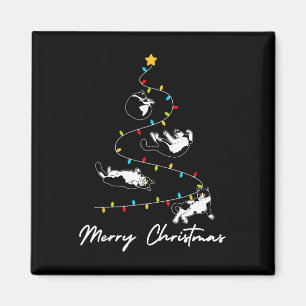 Íman Cute Tuxedo Gato Luzes De Árvore De Natal Propriet
