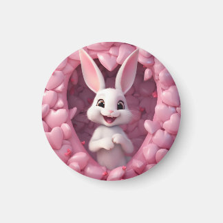 Íman Cute Valentine Bunny Magnet