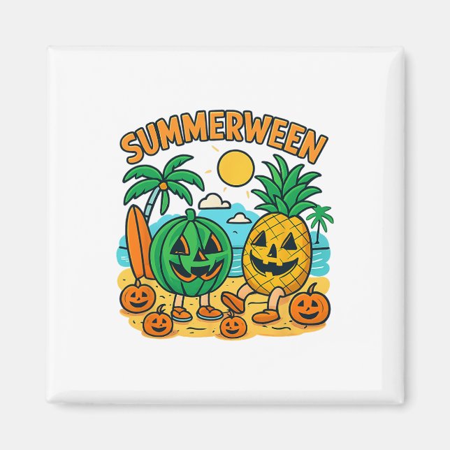Íman Cute Watermelon E Abacaxi Cute Bea Engraçados (Frente)