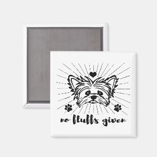 Íman Cute Yorkshire Terrier No FluFF Em Memória Piada