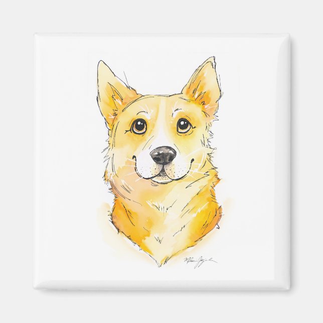 Íman Cutie Corgi (Frente)