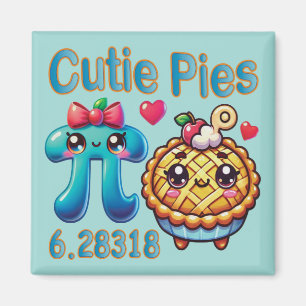 Íman "Cutie Pies" - Símbolo de Pi Cónico e Pie Pun