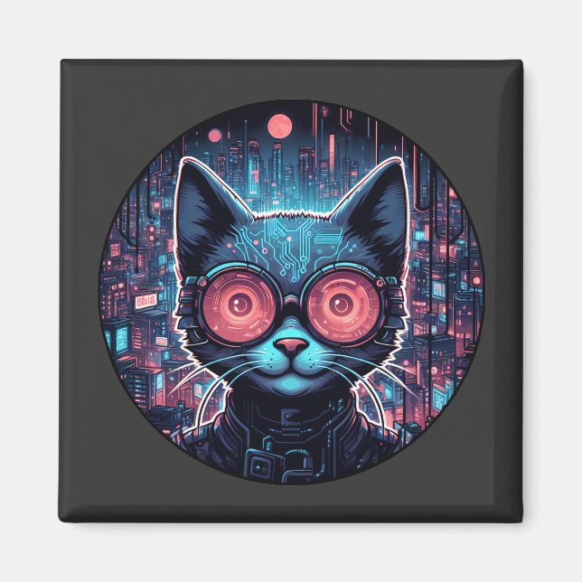 Íman Cyber Cat Futuralista (Frente)
