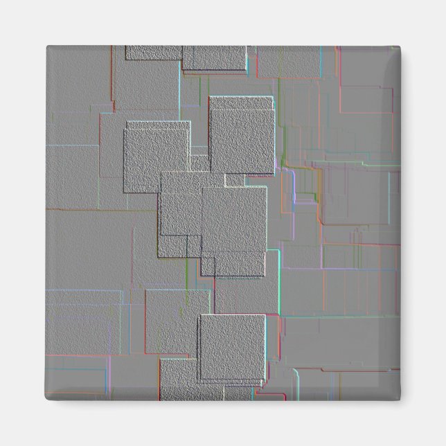 Íman "Cyber Gothic" Arte Geométrica (Frente)