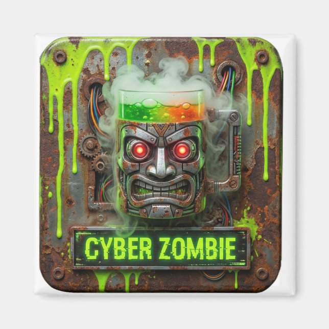 Íman Cyber Zombie Absinthe Tiki Mug (Frente)
