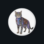 Íman Cyberpunk Circuit Cat – Neon Tech Beast<br><div class="desc">Futuristic cyber-cat fused with glowing neon circuits, cyberpunk harness, and high-tech implants. This badass tabby cyborg stands proud in pure white background — ultimate blend of cute kitten charm and dystopian hacker vibe. Perfect for cyberpunk art prints, NFT drops, sci-fi posters, gamer room decor, tech enthusiast gifts, dark neon wall...</div>