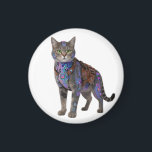 Íman Cyberpunk Circuit Cat – Neon Tech Beast<br><div class="desc">Futuristic cyber-cat fused with glowing neon circuits, cyberpunk harness, and high-tech implants. This badass tabby cyborg stands proud in pure white background — ultimate blend of cute kitten charm and dystopian hacker vibe. Perfect for cyberpunk art prints, NFT drops, sci-fi posters, gamer room decor, tech enthusiast gifts, dark neon wall...</div>